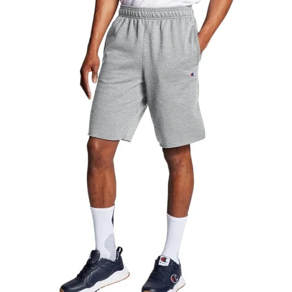 Champion Authentic Men’s Sweat Shorts Athletic Cotton Light Gray Large